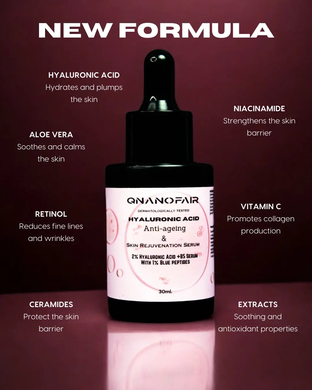 Hyaluronic acid serum 30ml - QNanofair
