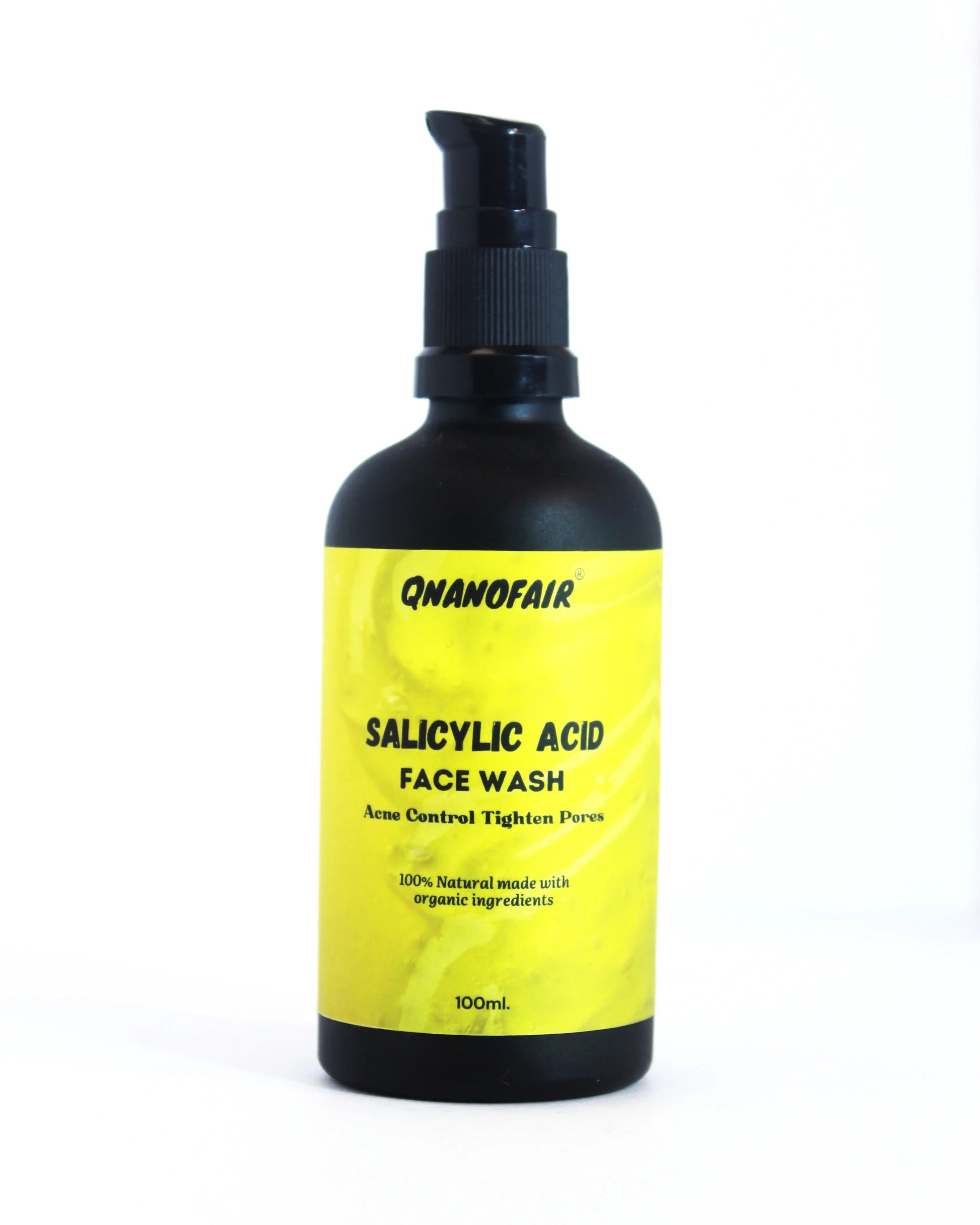 QNanofair Salicylic & Lactic Acid Face Wash Useful for Clear, Acne Prone Skin, 100% Natural with Salicylic Acid, Lactic Acid and Zinc, Useful For Daily Use for all the Skin Types QNanofair