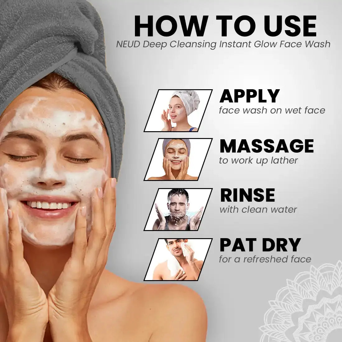 QNanofair Salicylic & Lactic Acid Face Wash Useful for Clear, Acne Prone Skin, 100% Natural with Salicylic Acid, Lactic Acid and Zinc, Useful For Daily Use for all the Skin Types QNanofair